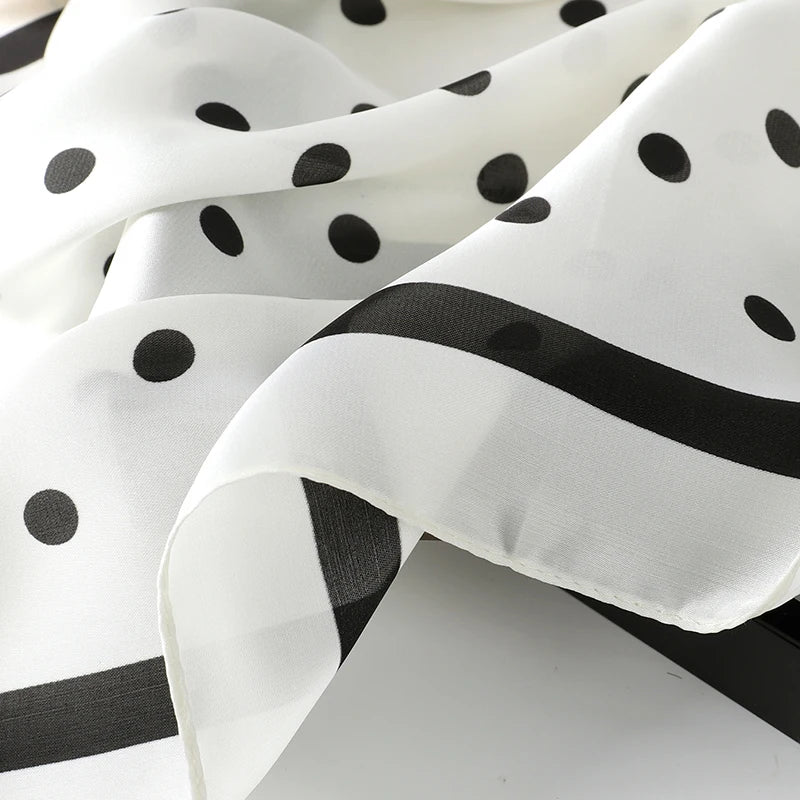 Silk Square Scarf for Women Summer Head Wrap - Smarsty