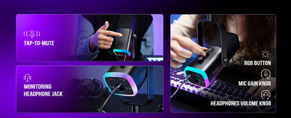FIFINE USB XLR Dynamic Microphone for Gaming and Streaming - Smarsty
