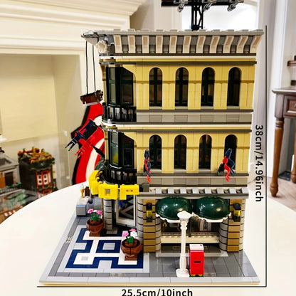 Creative Ideas Compatible 10224 King with figure Street View Building Block Hall Pet shop MOC Bank Christmas gift Adult toys