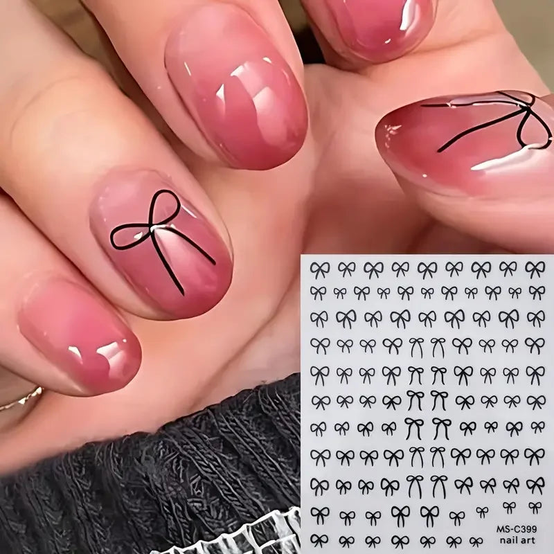 Mini Bowknot Nail Art Stickers for Creative Decoration - Smarsty
