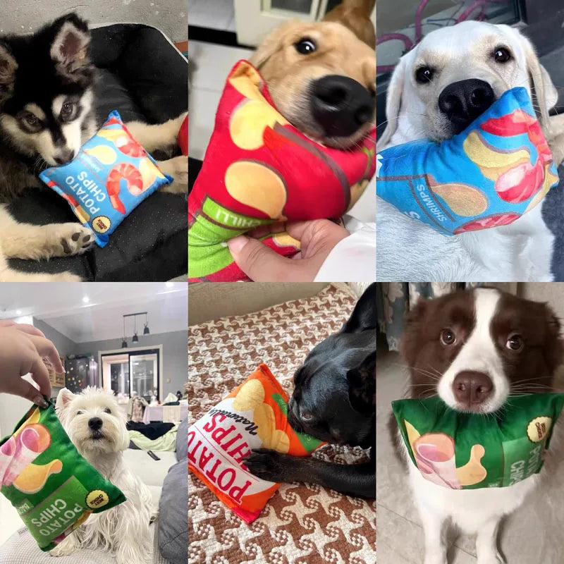 Funny Dog Crisps Squeaky Chew Toys for Small Pets - Smarsty