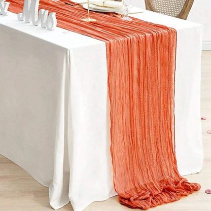 Semi-Sheer Gauze Table Runner for Vintage Weddings - Smarsty