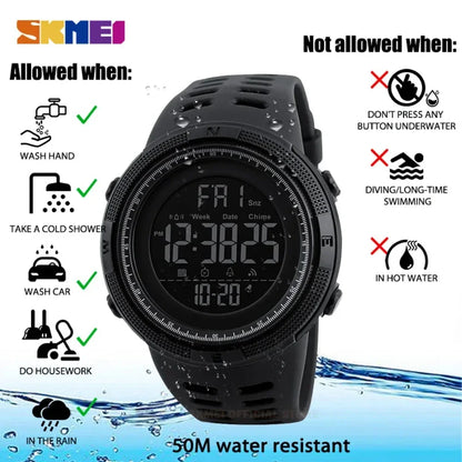 SKMEI 1251 Waterproof Digital Sports Watch for Men - Smarsty