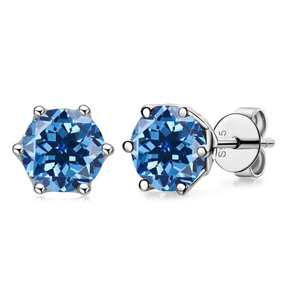 1 CT D Color Moissanite Stud Earrings Sparkling 925 Silver - Smarsty