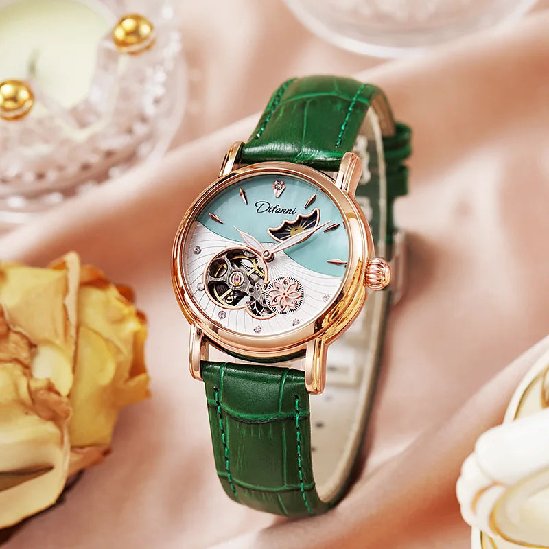 Luxury Automatic Mechanical Watch for Women with Moon Phase - Smarsty