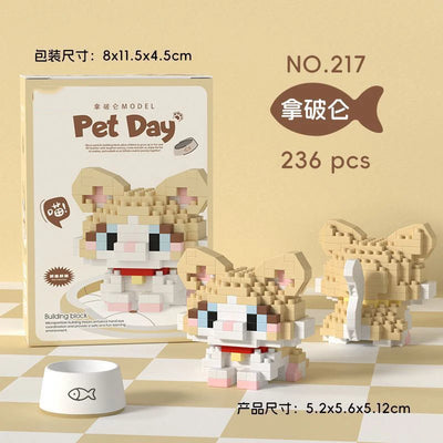 Animal Small Particle Dog Cat  Mini Building Blocks DIY Assembly Brick Sets Educational Toys for Kid 10 To 12 Year Birthday Gift - Smarsty