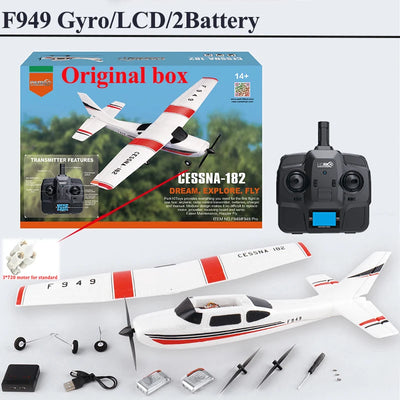 WLtoys F949 2.4G 3D6G 3Ch RC Airplane Fixed Wing Plane Outdoor Toys Drone RTF Upgrade Version Digital Servo F949S With Gyroscope - Smarsty