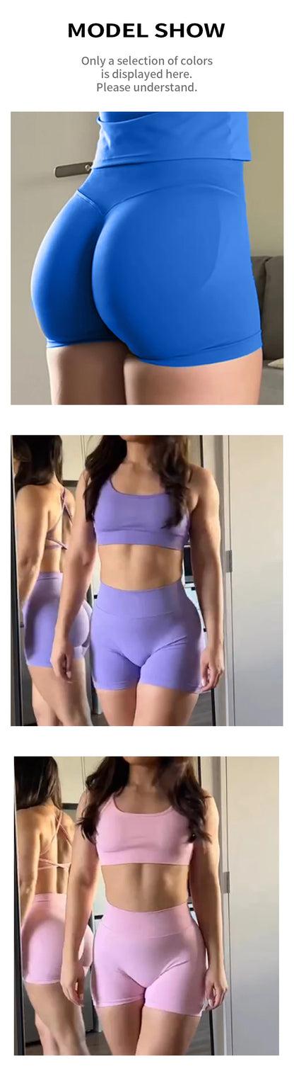 TKITK Shorts Seamless Pants Women Fitness Outfits Yoga Pants Gym Running Bike Wear leggings cycling pants shark pants - Smarsty