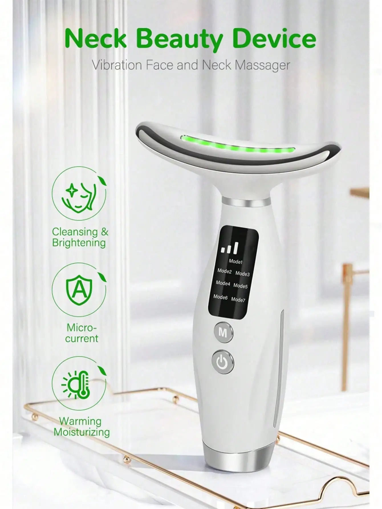 Color Light Face and Neck Beauty Device with 7 Modes - Smarsty