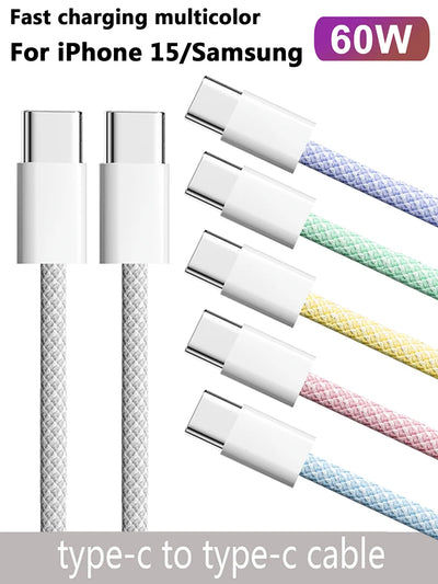 USB-C to Type C Fast Charging Cable for iPhone 15 - Smarsty