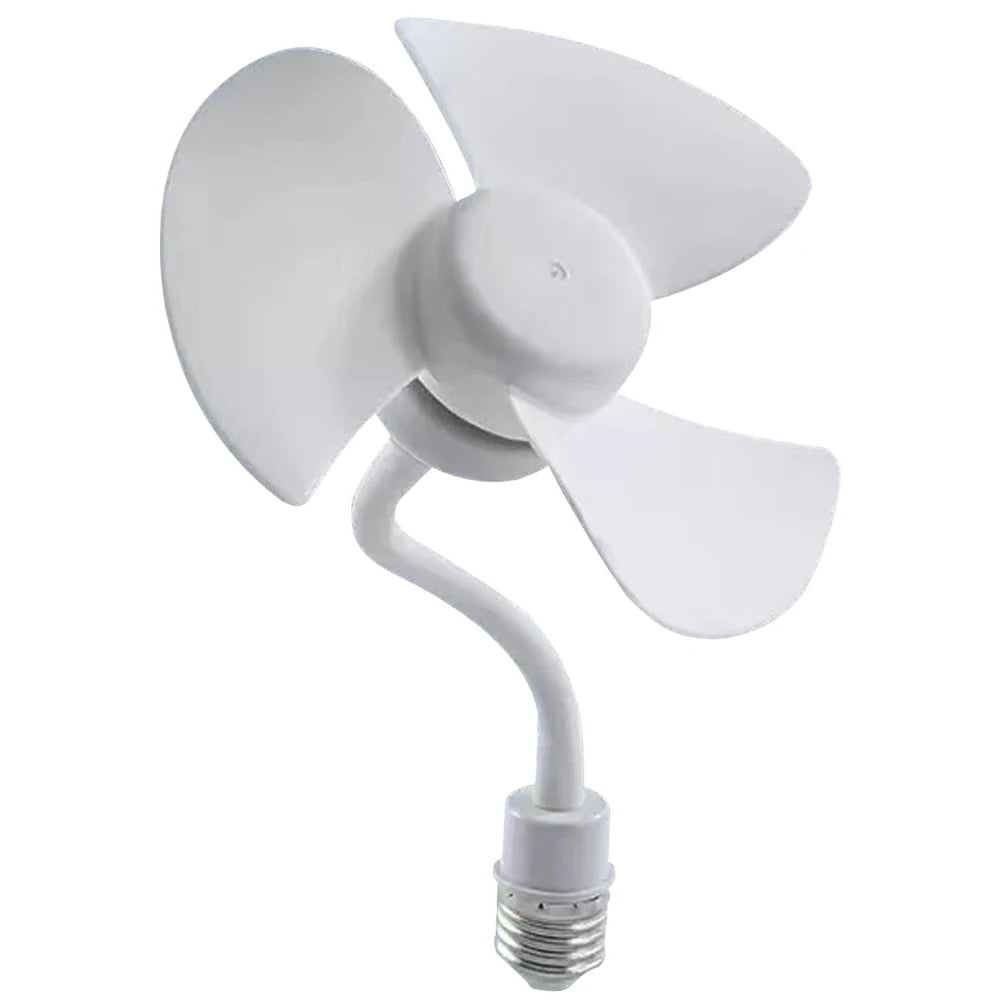 Indoor Ceiling Fan Light E27 Base/USB Light Bulb Fan with Socket Hose Extender Small Ceiling Fan Light for Bedroom Living Room
