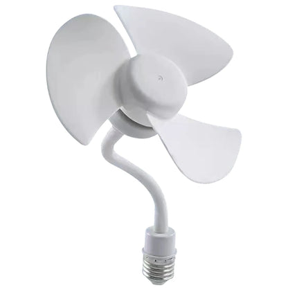 Indoor Ceiling Fan Light E27 Base/USB Light Bulb Fan with Socket Hose Extender Small Ceiling Fan Light for Bedroom Living Room