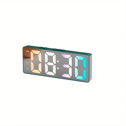 LED Digital Alarm Clock with Voice Control and Dual Snooze - Smarsty