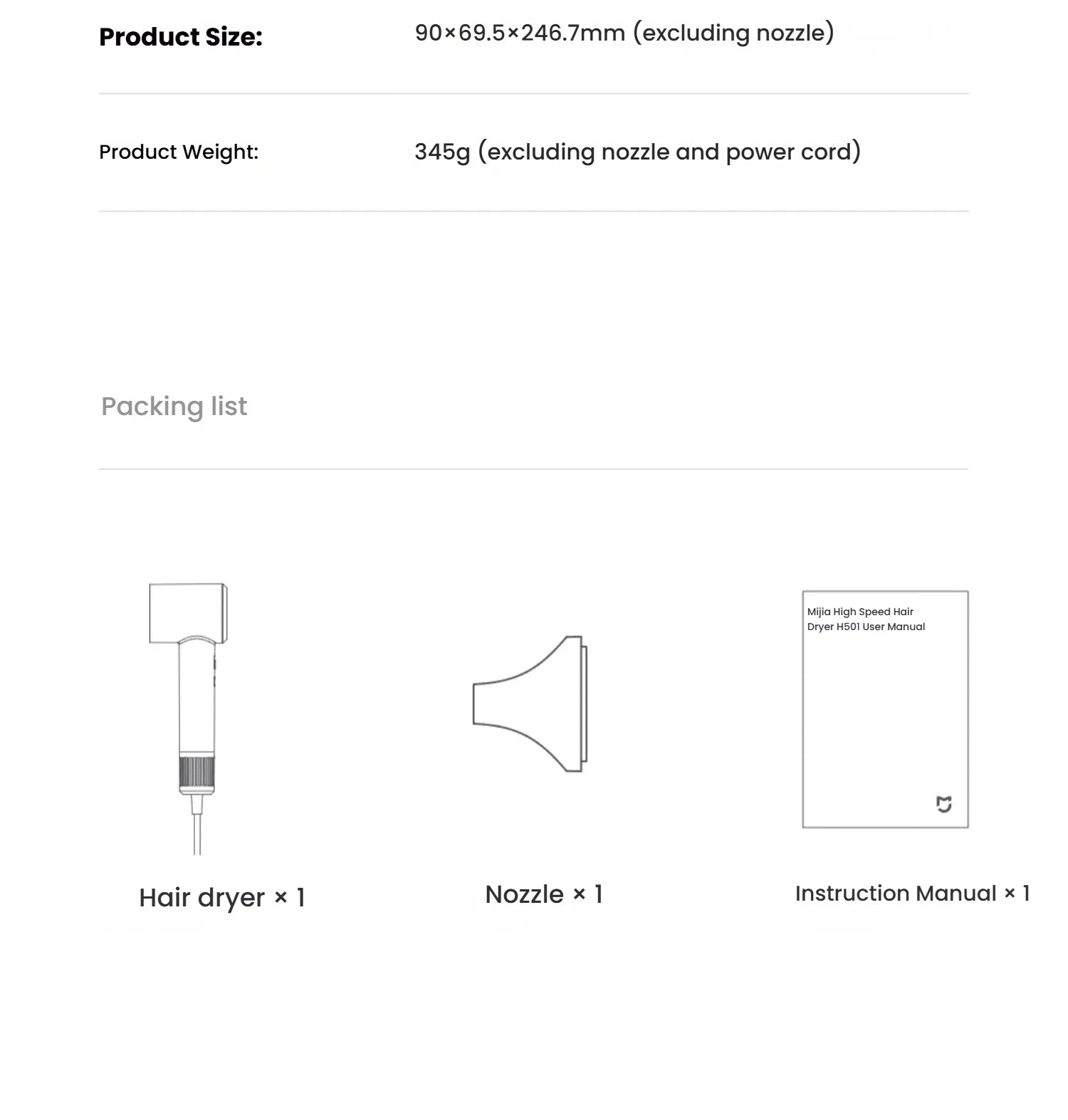 XIAOMI High Speed Hair Dryer with Negative Ion Technology - Smarsty