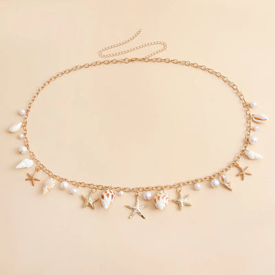 Bohemian Summer Beach Shell Waist Chain Jewelry - Smarsty