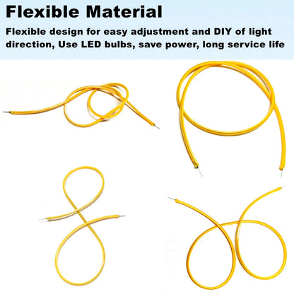 LED Same End Filament Flexible Ultra Slim 3V Spiral Bulb Filament Retro Edison Bulb Lamp Parts Diode Lighting Strip Decoration - Smarsty