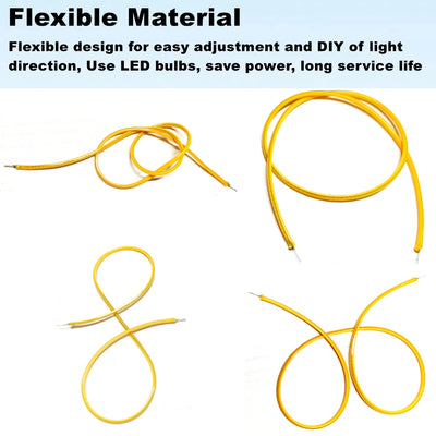 5PCS/Pack 3V LED Same End Filament Flexible Ultra Slim Spiral Bulb Retro Edison Bulb Lamp Parts Diode Lighting Strip Decoration - Smarsty