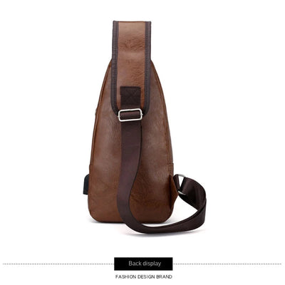 Mens USB Chest Bag With Portable Charging Crossbody - Smarsty