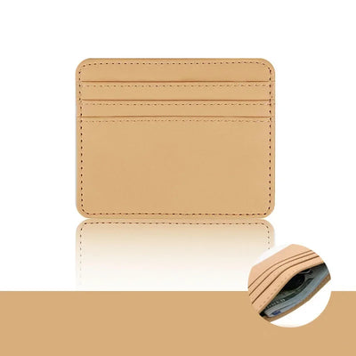 1PCS Man Purses Ultra Thin Mini Business Bank Credit Card Holder Wallet Simple Black Women Small Coin Cards Cover Pouch Case Bag - Smarsty