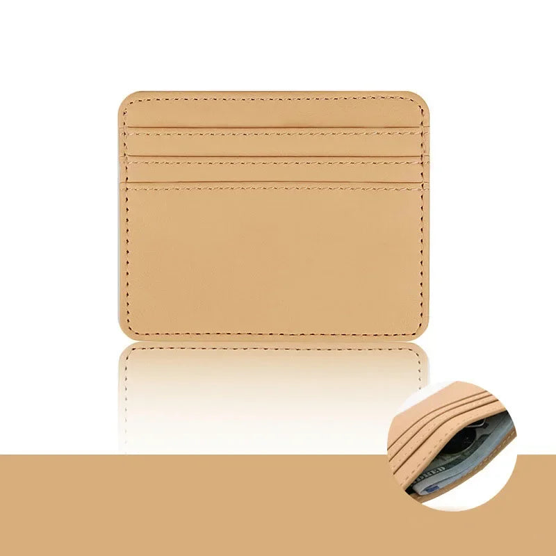 1PCS Man Purses Ultra Thin Mini Business Bank Credit Card Holder Wallet Simple Black Women Small Coin Cards Cover Pouch Case Bag