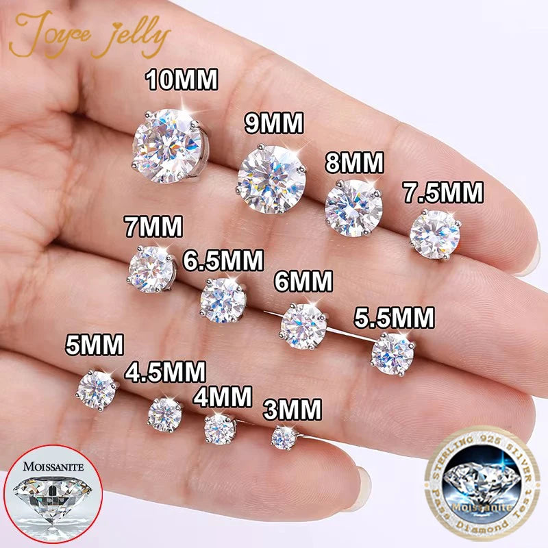 GRA Certified Moissanite Stud Earrings Bridal Sparkle - Smarsty