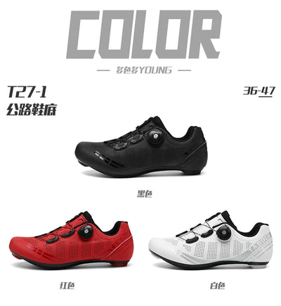 LiXingMing Cycling Shoes Road Bike Men Racing Contest Self-Locking Speed Bicycle Sneakers Women Spd Cleats Cycling Footwear by Smarsty