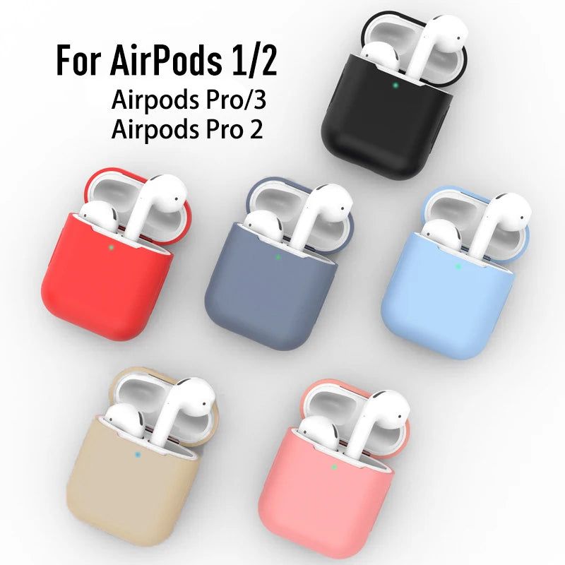 Silicone Earphone Cases For Airpods 4 1/2, Airpods 3 Case Headphones Case Protective Case For Apple Airpods Pro 2 Airpods Covers - Smarsty
