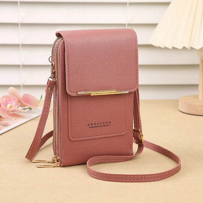 Crossbody Phone Bag With Touch Screen Lock Card Holder - Smarsty