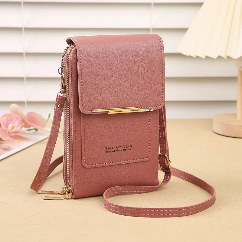 Crossbody Phone Bag With Touch Screen Lock Card Holder - Smarsty