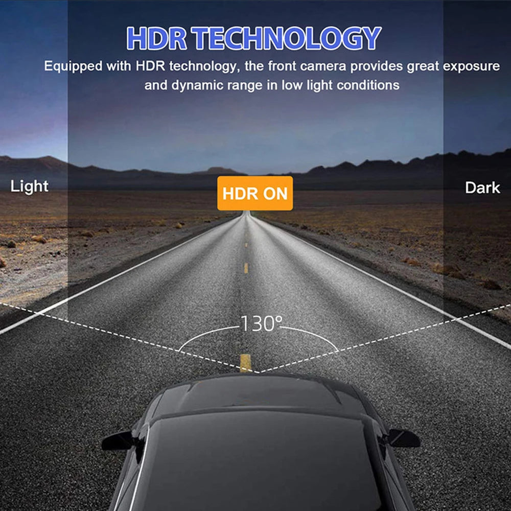 Dash Cam W/ IR Night Vision Loop Recording & 2" IPS Screen 1080P 3 Camera ， DVR recorder, video recorder, Vehicle DVR - Smarsty