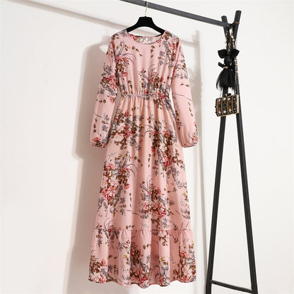 2023 Sping Summer Bohemian Women Maxi Dress Casual Long Sleeve High Waist Beach Woman Chiffon Dresses Floral Vestidoes Mujer New - Smarsty