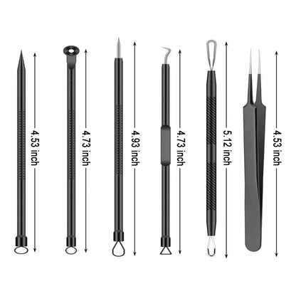 6 Piece Pimple Popper Tool Kit for Effective Acne Removal - Smarsty