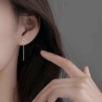 Rose Gold Drop Earrings with Zircon Crystals for Women - Smarsty