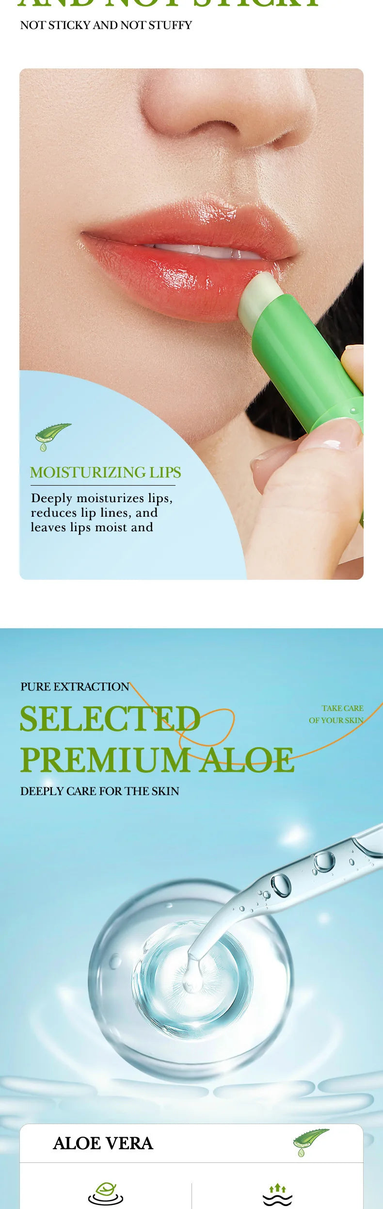 SADOER Aloe Lip Balm for Nourishing and Hydrating Lips - Smarsty