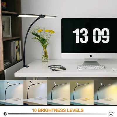 Dimmable LED Clip Desk Lamp for Reading - Smarsty