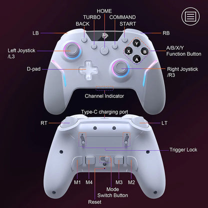 EasySMX X20 Wireless Gamepad with RGB Effects - Smarsty