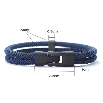 Men's Double Layer Thread Bracelet for Stylish Layering - Smarsty