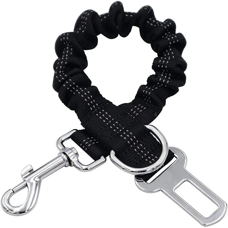 Adjustable Elastic Dog Seat Belt Leash for Car Safety - Smarsty