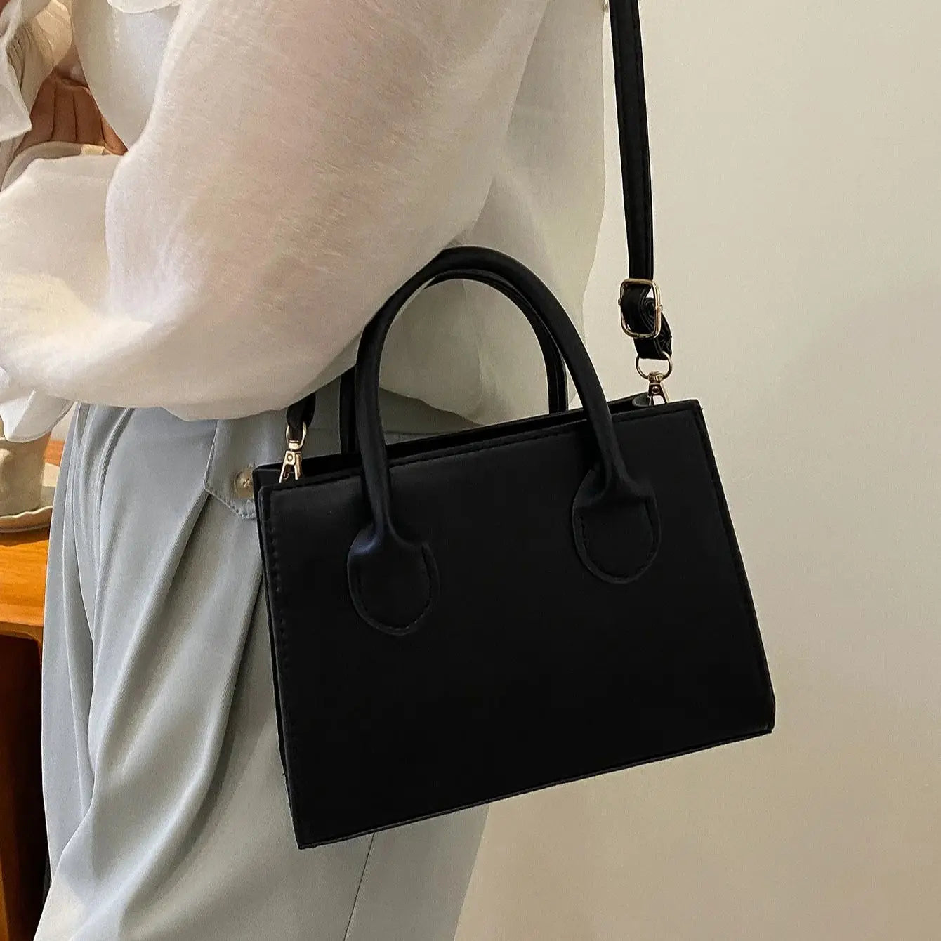 PU Leather Crossbody Bag For Women Large Capacity Tote - Smarsty