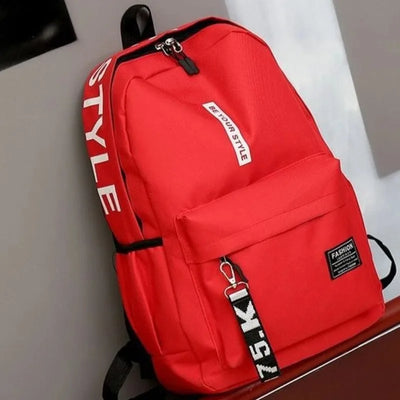 Fashion trend backpack backpack for men and women junior high school high school student bag large capacity korean version of th - Smarsty