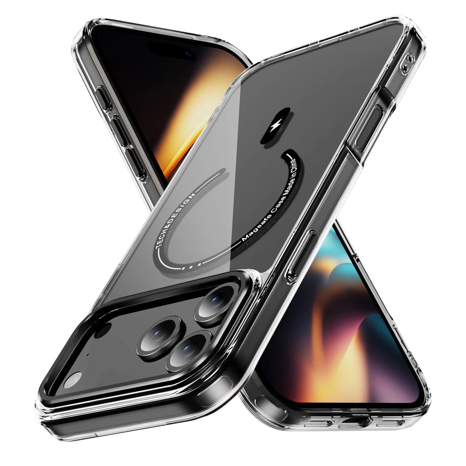 Luxury Phantom HD Transparent for Magsafe Magnetic Phone Case for iPhone 17 Air 16 15 14 Plus 13 12 11 Pro Max Shcokproof Cover