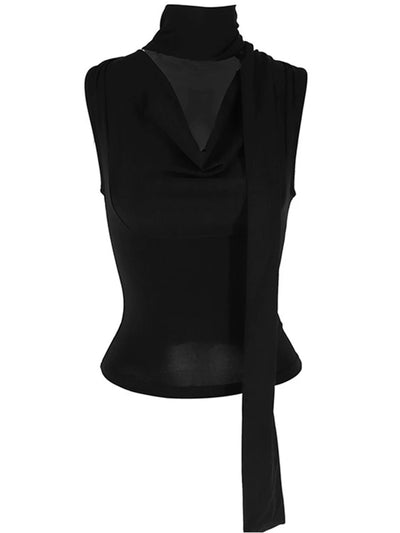 Solid Tank Summer New Women Sexy Sleeveless V-Neck Lady Top Fashion Bandage Streetwear Casual Slim Tank Elegant Knitted Clothing - Smarsty