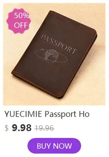 YUECIMIE Super Slim Soft Wallet Genuine Leather Mini Credit Card Holder Wallets Purse Thin Small Card Holders Men Wallet - Smarsty