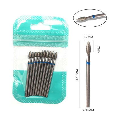 10 Piece Diamond Nail Drill Bit Set for Perfect Manicures - Smarsty