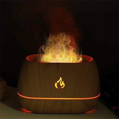 3D Flame Aroma Humidifier with Colorful Night Light - Smarsty