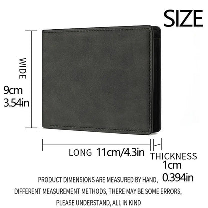 Multi-card Slot Men Wallet Fashion Folding Large-capacity Coin Purse PU Leather Short Purse - Smarsty