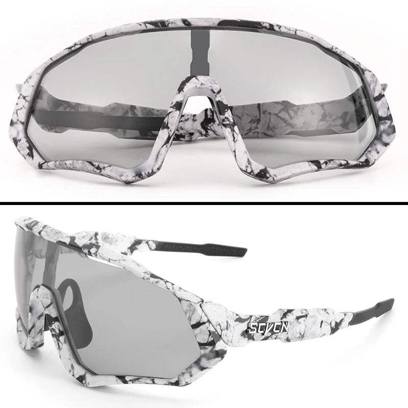 SCVCN  UV400 Sport Cycling Glasses Road Sunglasses Bicycle Eyewear Mountain Bike MTB Cycl Goggles running glasses
