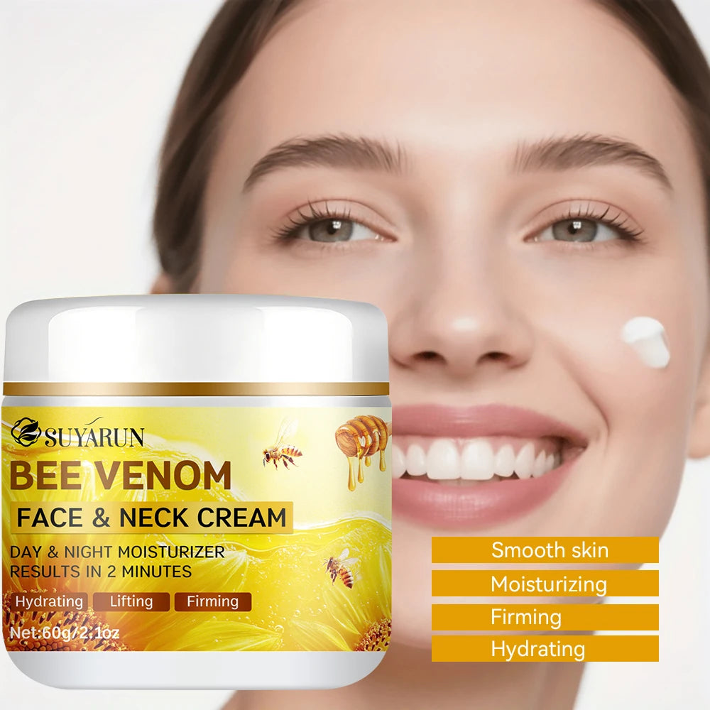 SUYARUN Bee Venom Collagen Anti-Aging Face Cream | Firming Lifting Moisturizer | Wrinkle Reduction | 24H Hydration. - Smarsty