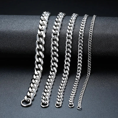 Vnox Men's Stainless Steel Cuban Link Chain Bracelet - Smarsty