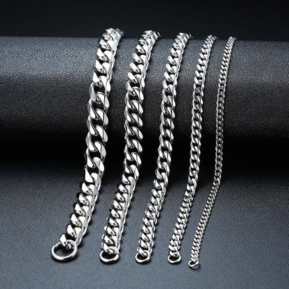 Vnox Men's Stainless Steel Cuban Link Chain Bracelet - Smarsty